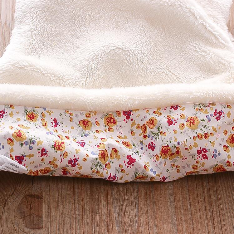 Autumn and Winter Girls' Fur Vest Sweet Flower Embroidery Sleeveless Warm Fashion Coat 0-3 Year Old Lady Wear Top