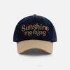 Hat women's new trendy brand letter embroidery baseball cap men's street fashion contrasting color splicing cap