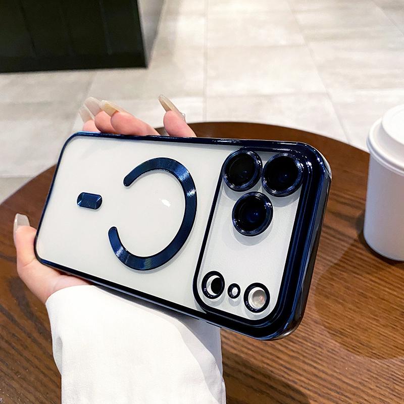Luxury Glitter Plating Silicone Clear Soft Case For iPhone 17 Pro Max Magnetic Magsafe Ultra Thin Cover Shell For iPhone17ProMax