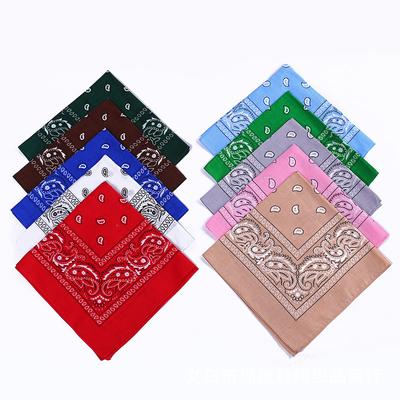 Neue Mode Hip Hop Baumwolle Bandana Square Schal Schwarz Rot Stirnband Gedruckt für Jungen/Mädchen