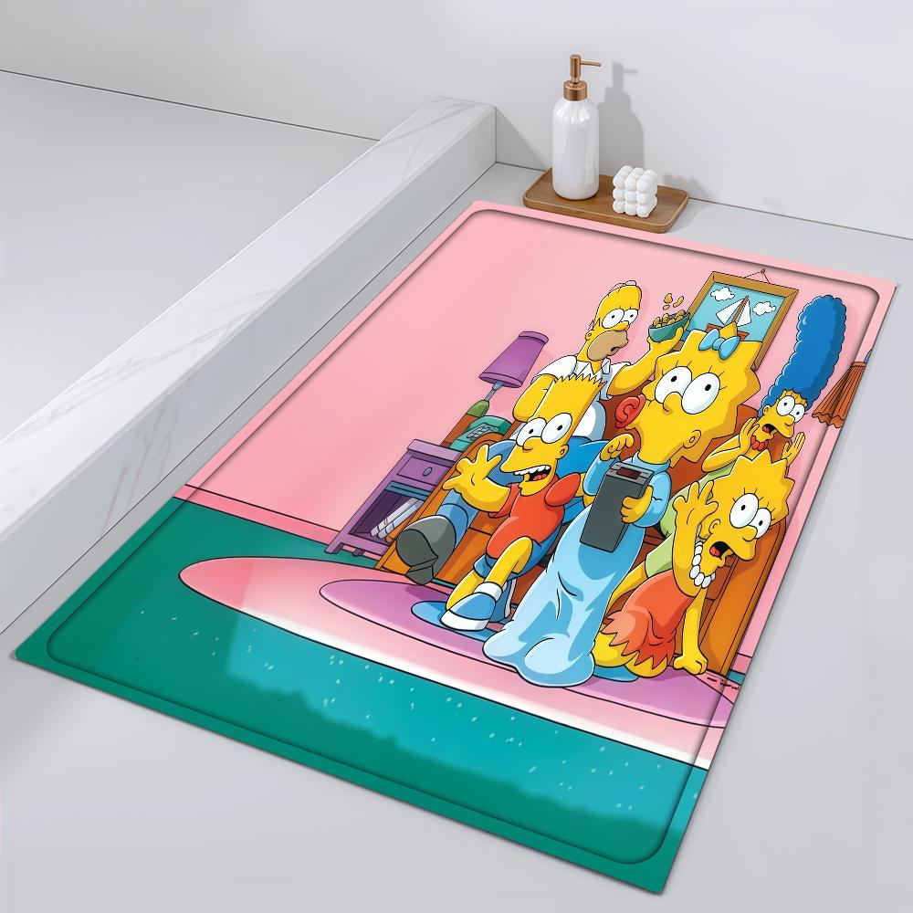 

Funny Door Mat Bedside S-SimpsonsES Entrance Bath Floor Decoration Cartoon Corridor Door Mat Carpet Living Room Balcony 40cm x 60cm