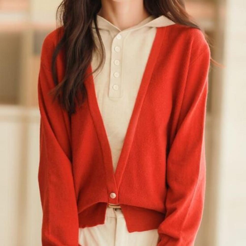 Navava Casual Long Sleeve Two In One Hooded Knit Tee Nk2445