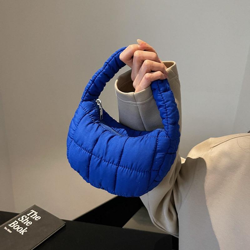 Mini cloud bag rhombus new simple down bag handbag mini small bag mobile phone bag