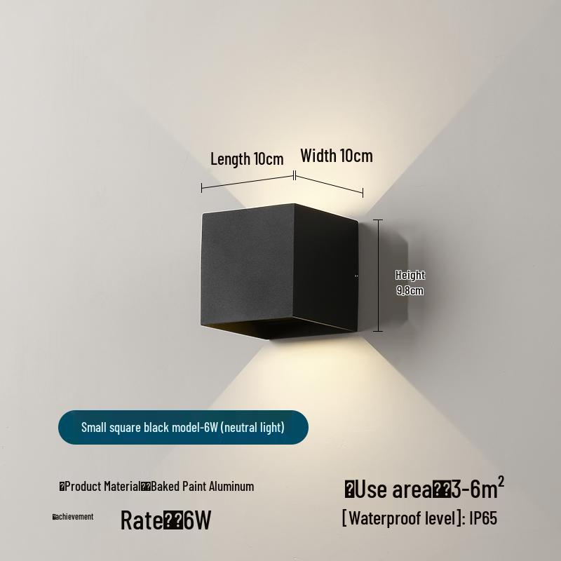 Waterproof LED Outdoor Double Head Wall Light, Super Bright for Villas, Courtyards, and Balconies.