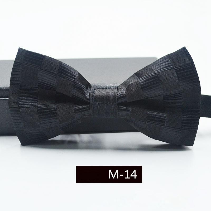 

Полосатый формальный атласный галстук-бабочка, свадебные классические регулируемые галстуки, модные мужские галстуки 6*11cm чёрный