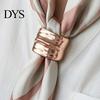 Irregular Curved Scarf Ring Oblate Ring, Geometric Simple Clip, Modern Women Jewelry Holder for Neckerchiefs Scarves Shirts High-end