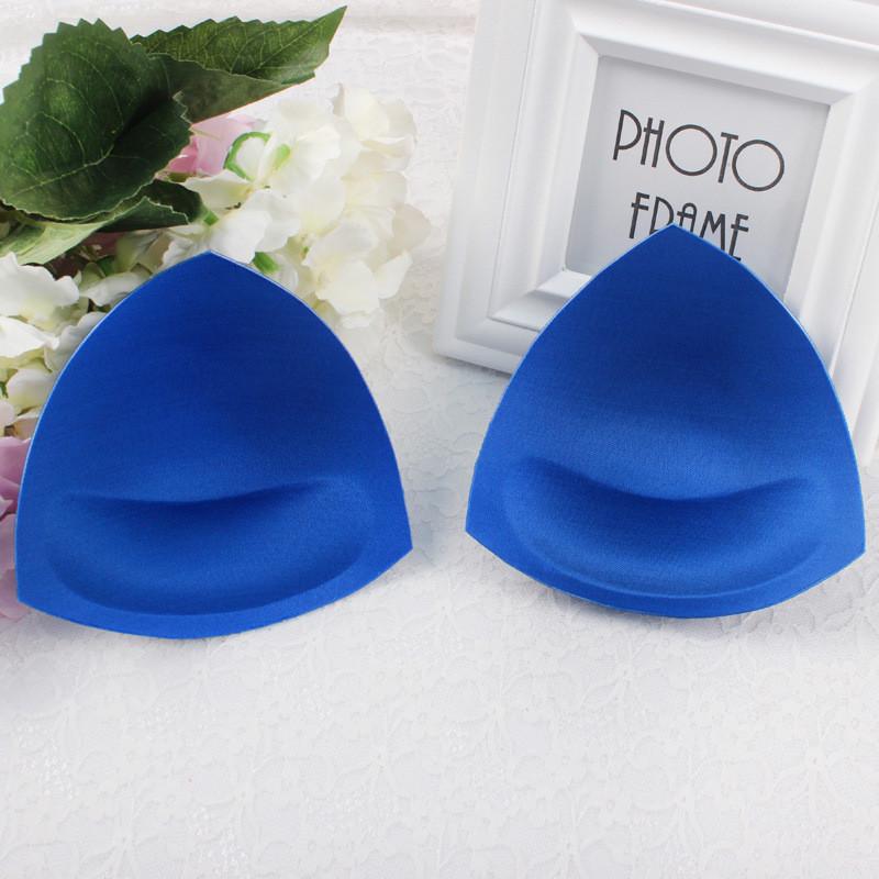 1 пара губчатого пенопластового бюстгальтера, купальники, набивные вставки, треугольные стереотипы, массажная накладка на грудь Normal синий