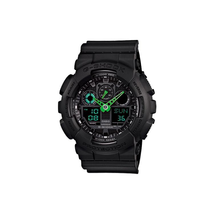 CASIO Men Liquid Crystal/Analog Dual Display Series Black Watch GA-100C-1A3 GA-100C-1A3 Black Dial