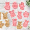 8/16pcs Easter Cookie Cutter Mold Set Easter Eggs Rabbit Biscuit Fondant Mould For Easter Party Cake Decoration DIY Baking Tools