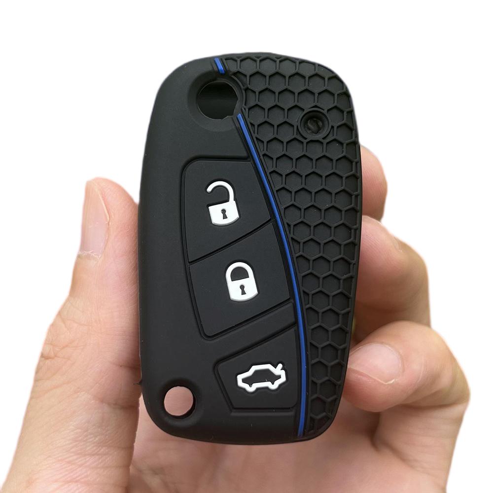 For Fiat PANDA IDEA DUCATO BRAVO 500 DOBLO GRANDE STILO PUNTO MINIBUS Remote Silicone Car Key Case Rubber Holder Cover Protector