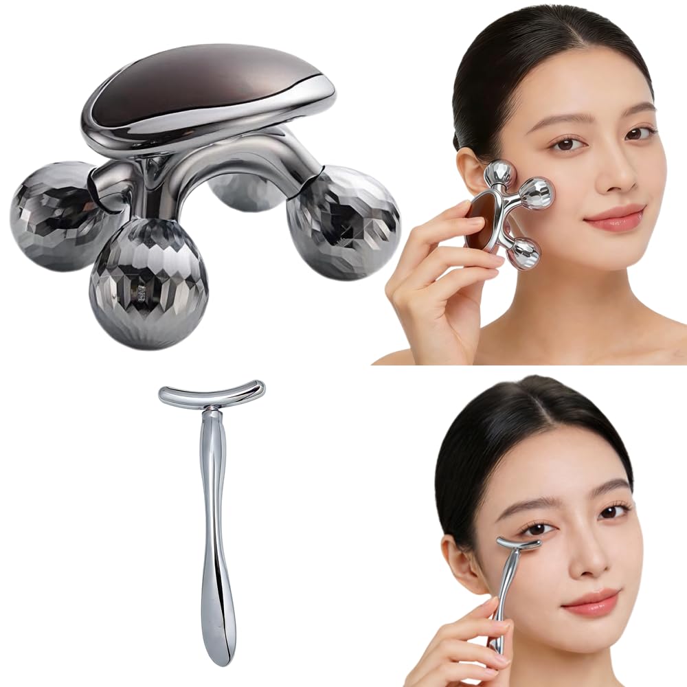 

Assorted Beauty Roller Beauty Roller Massage Eye Area Massage Face Body No Charging Full Respect for the Aged Day Unisex 2-Piece Set Y-shaped Roller,