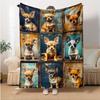 Comfortable Chihuahua themed flannel blanket - soft lightweight and durable - perfect for sofas beds travel and camping