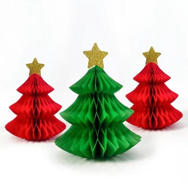 

3шт бумажные соты для рождественской елки для украшений