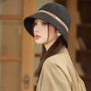 Autumn and winter fashion hat women's casual versatile corduroy bucket hat retro thermal basin hat big head circumference shows small face