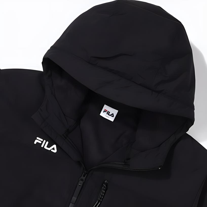 FILA Jackets Men's Black Hooded Moderate Other FS2FTE4211X-BLK