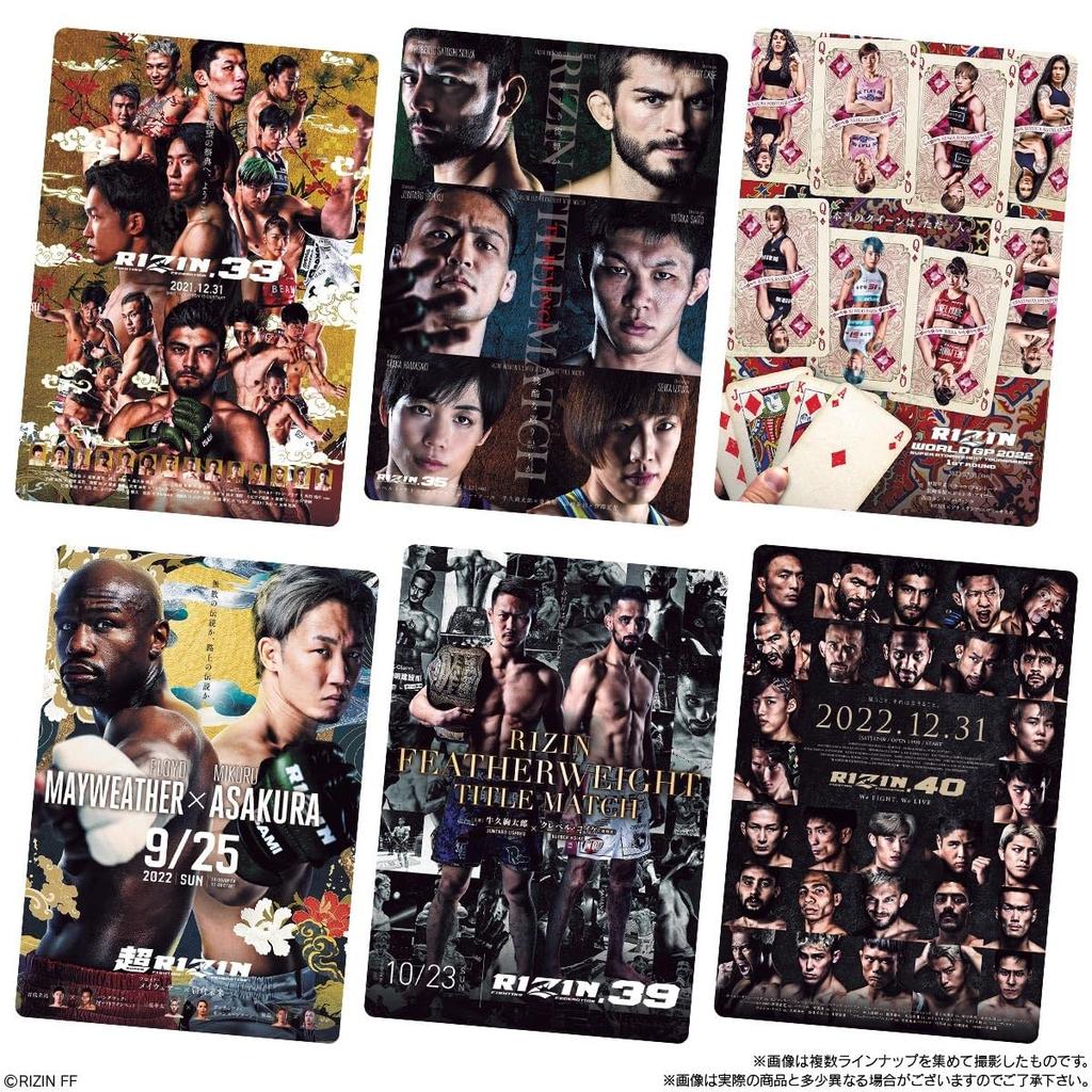 Bandai RIZIN Potato Stick Poster Card Collection Box Candy Toy 20-Piece