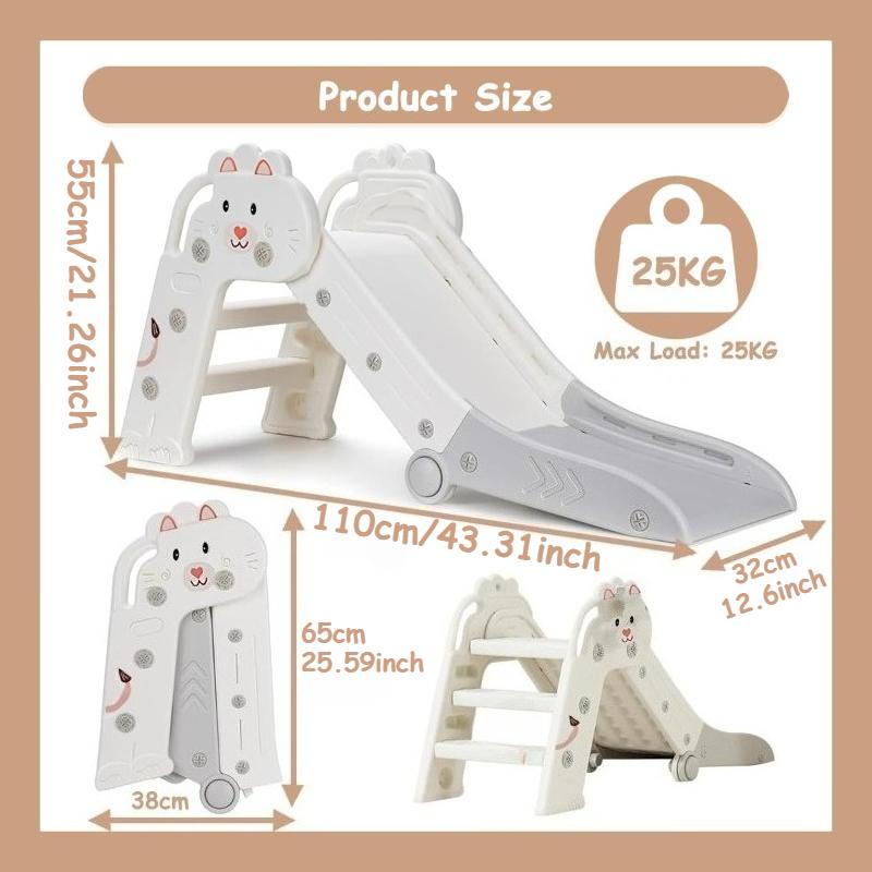 

Горка для малышей, складная, для помещений, милый лев, отдельно стоящая, детская игровая горка, уличная игровая площадка для мальчиков белый