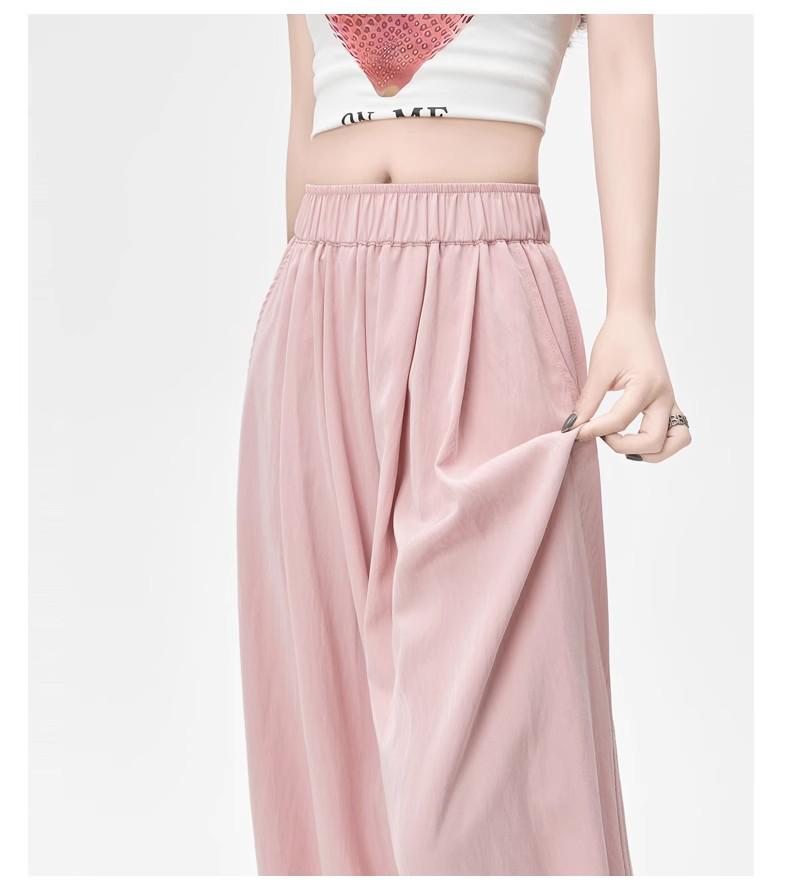 Women's High Waist Cotton Linen Wide Leg Pants - Plus Size, Casual Slimming, Spring/Summer