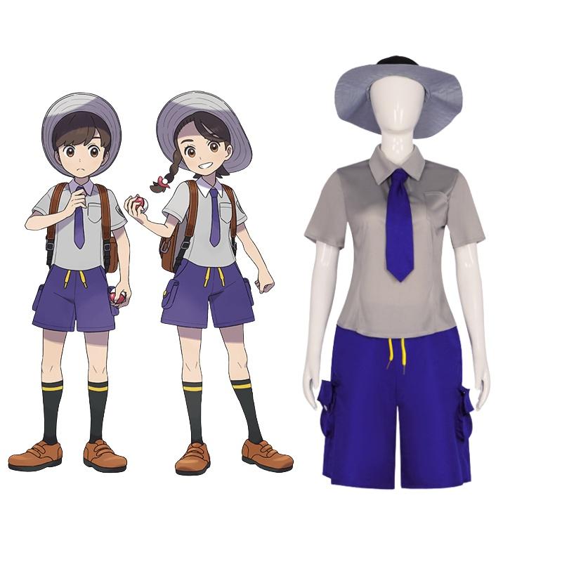 Pokemon Scarlet And Violet Florian Juliana Cosplay Costume Set For Halloween And Stage Performance