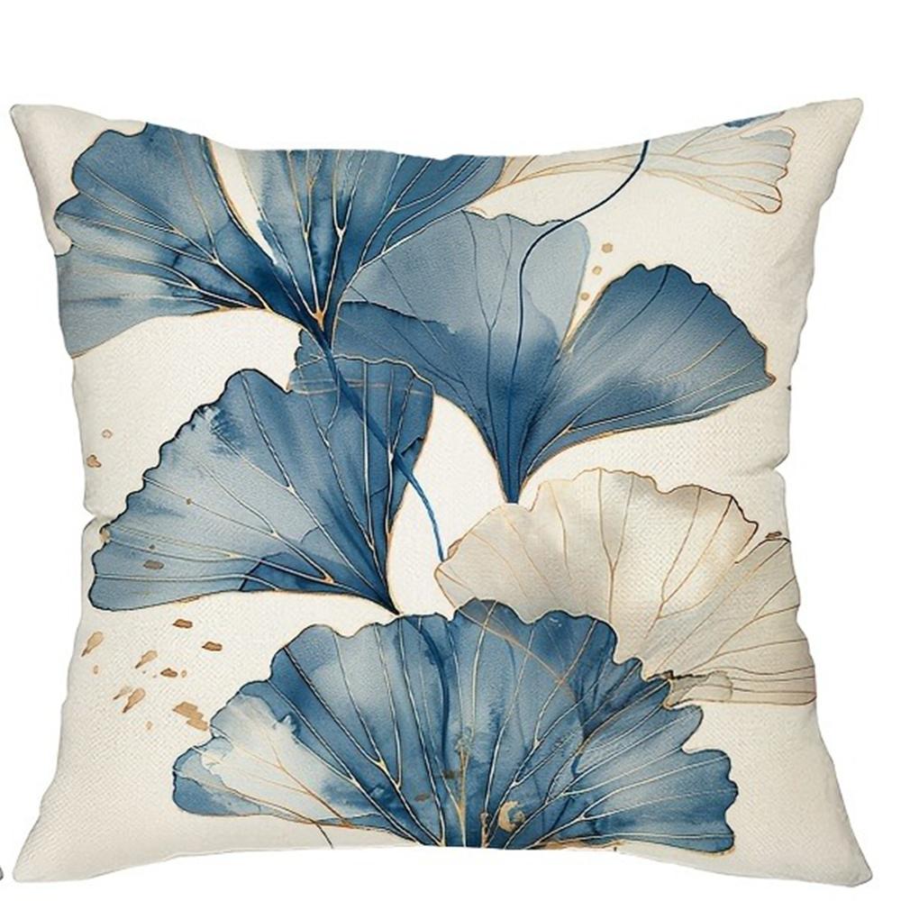 Artistic Ginkgo Leaf Pillow CoversLiving Room Sofa Cushion Cover, Soft and Comfortable, Bedroom Room Decoration