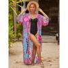Plus Size Women's Print Bikini Sunblock Beach Holiday Cardigan Beach Cover Up