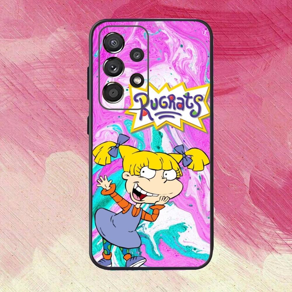R-Rugrat Chuckie12 A-Angelica Phone Case For Samsung S25,S24,S21,S22,S23,S30,Ultra,S20,Plus,Fe,Lite,Note,10,9,5G Black Cover
