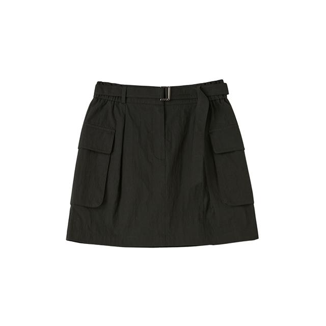 Rap Cotton Belted Cargo Mini Skirt Ar1Ws260