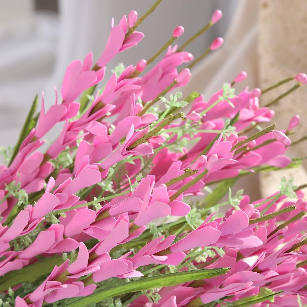 8er-Pack künstliche Winterjasminblüten, 56 cm Stiele, für Heimdekoration, Hochzeitsfeier-Dekoration, Rosa Gelb Weiß