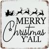 Christmas Metal Wall Art for Home Living Room Kitchen Decor