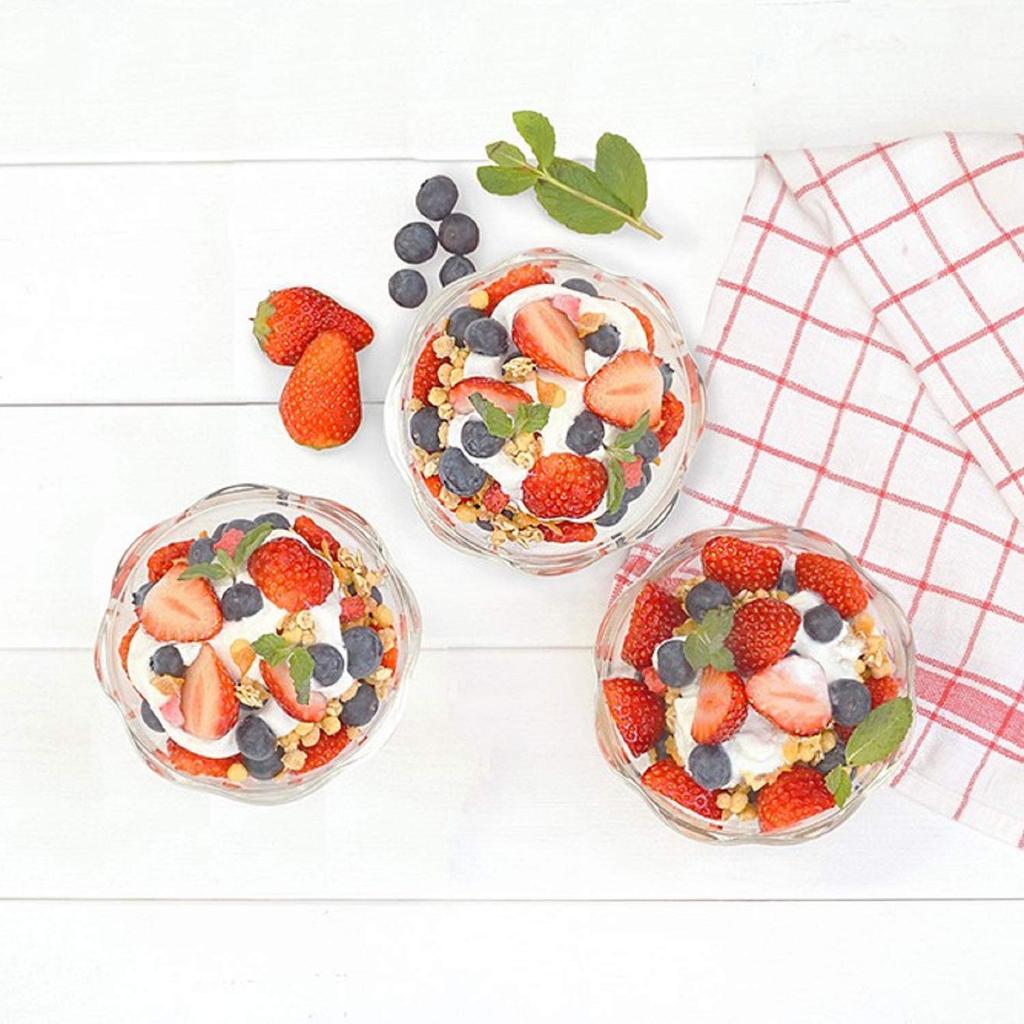 Hario Heat-Resistant Glass Dessert Bowls, 300mm, Set of 4, Made In Japan, SWB-2412