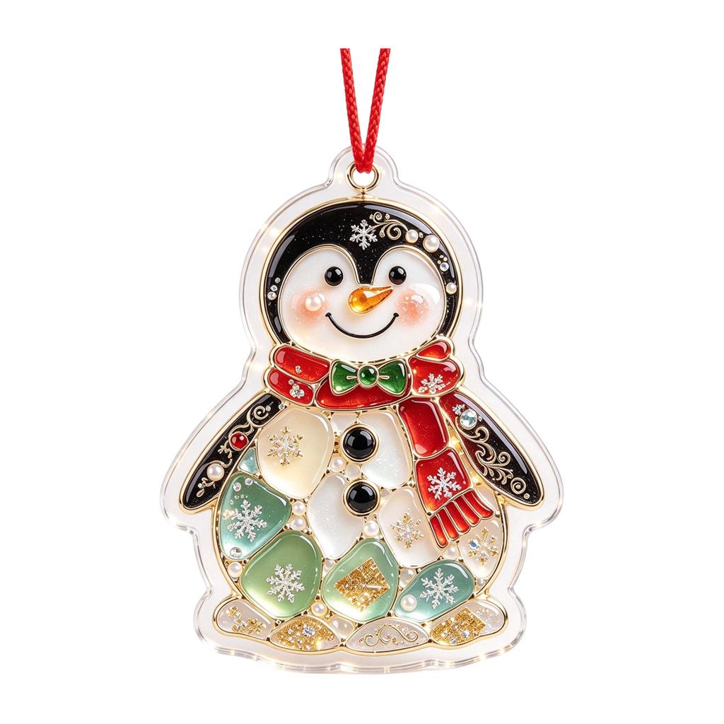 Christmas Winter 2D Acrylic Hanging Ornament, Christmas Decoration for Tree and Home