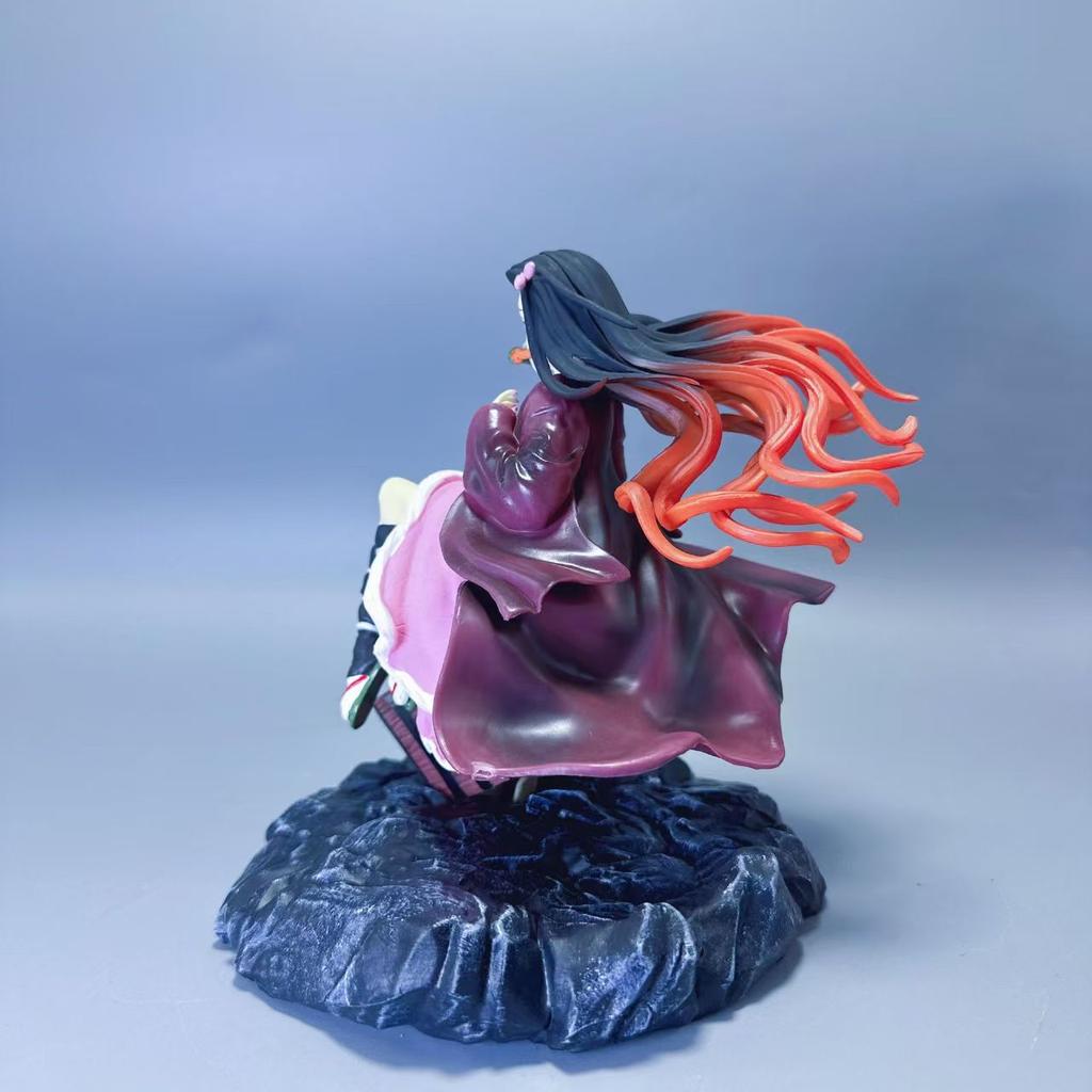 Anime  Sitting Kamado Nezuko Figure Scene Collection Decoration Desktop PVC Doll Model Toys Gift