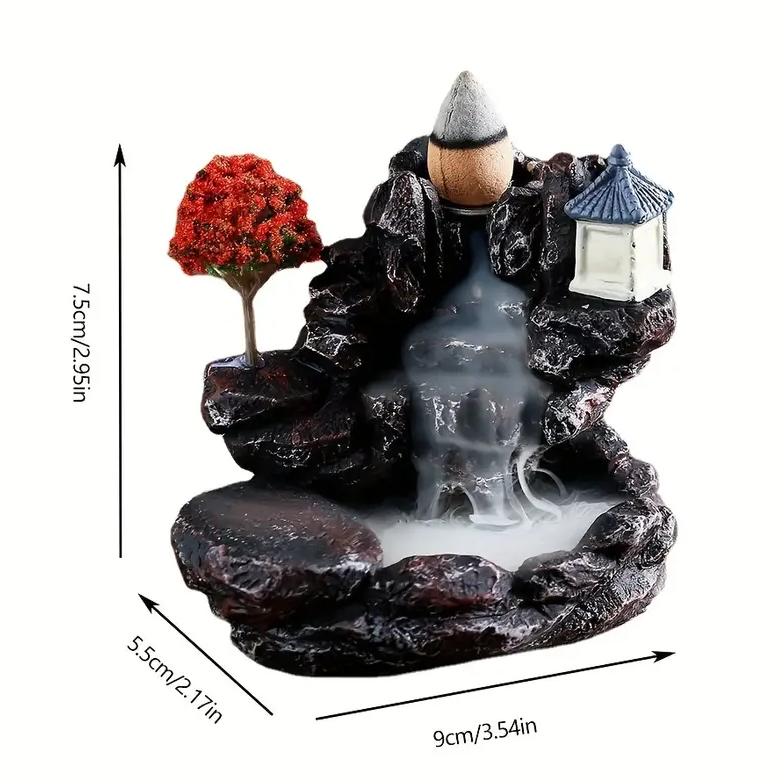 Backflow rökelsehållare Vattenfall rökelsebrännare Heminredning Aromaterapiprydnad rökelsestrutar med backflow rökelsestrutar