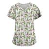 Women's Fashion Casual Christmas Print Pocket T-shirt Top