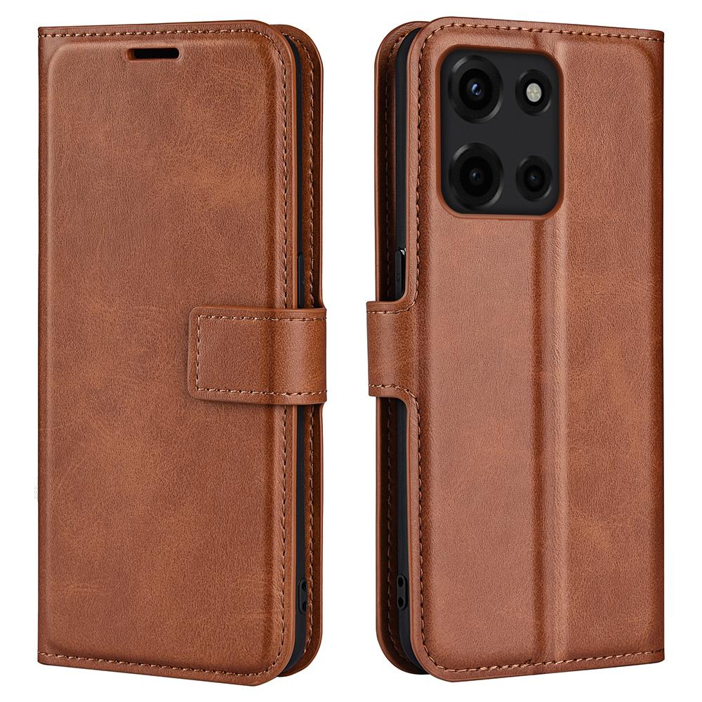 For Motorola Moto G 5G (2025) Stand Case Anti-Scratch Calf Texture Leather Phone Cover