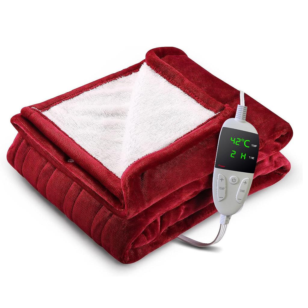 Heated Flannel Shawl Blanket – Multifunctional Electric Blanket & Heating Pad