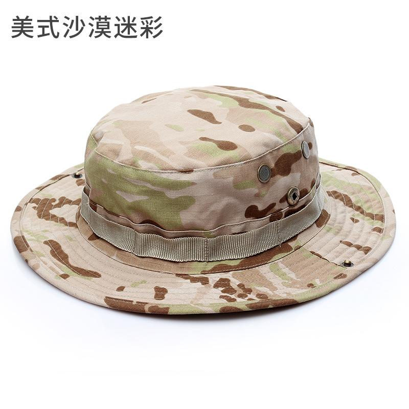 Outdoor Wide Brim Bucket Hat for Fishermen Summer Camouflage Sun Protection for Hiking and Fishing
