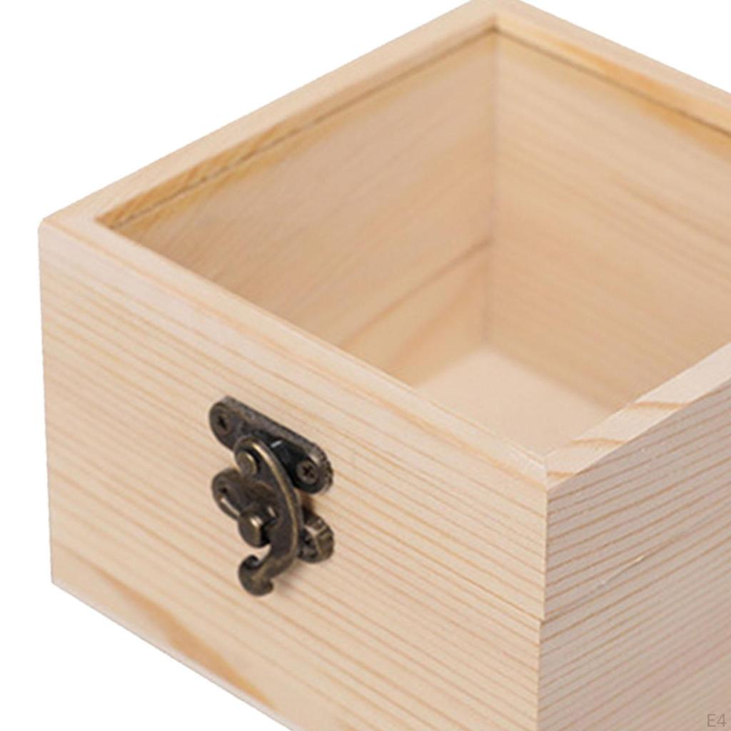 Elegant Wooden Jewelry Storage Box with Glass Lid