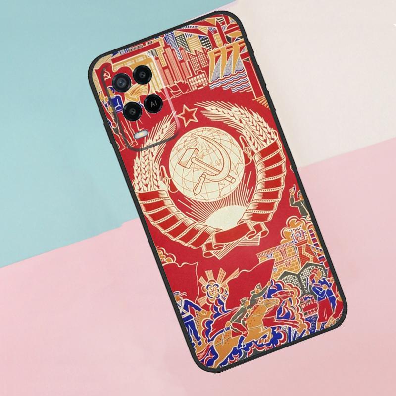 Red Soviet Union USSR Flag For Oppo A40 A60 A80 A18 A38 A58 A78 A98 A79 A16 A76 A96 A15 A74 A94 A54 A77 A17 Phone Case