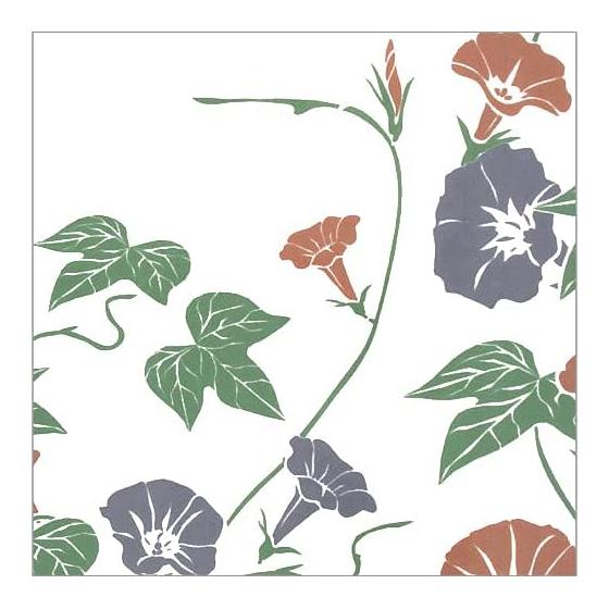 Somenbo Tenugui Towel 'Morning Glory Soft Red' - Hand-dyed, 100% Cotton, Tokuoka Fabric, Made in Japan, 35cm x 100cm