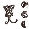 Cast Iron Hook Wall Decor Mounted Ornament Coat Rack for Bathroom Garden