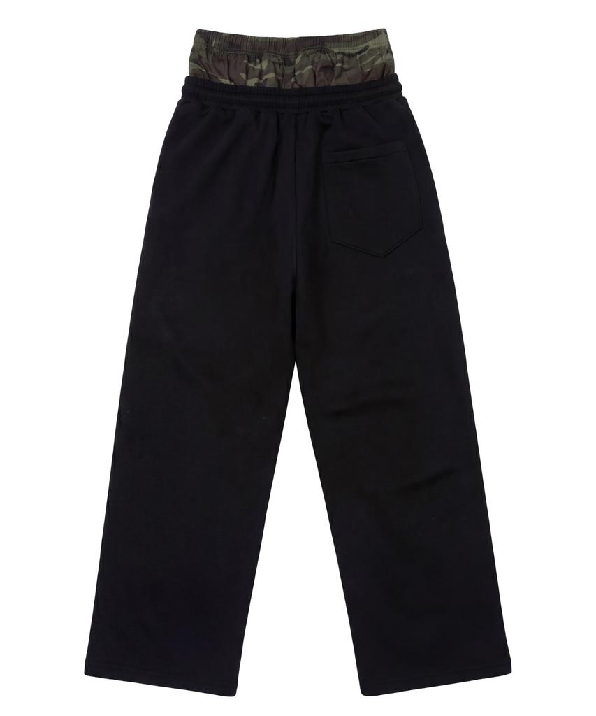 I Don'T Wanna Sell Cross Layered Sweat Pants Black