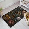 Prehistoric Dinosaur Collage Pattern Rug Floor Mat for Living Room or Bedroom Soft and Comfortable Carpet a Gift for Birthday and Holiday.
