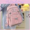 Letter Pattern College Fashion Backpack With Padded Straps For School And Travel