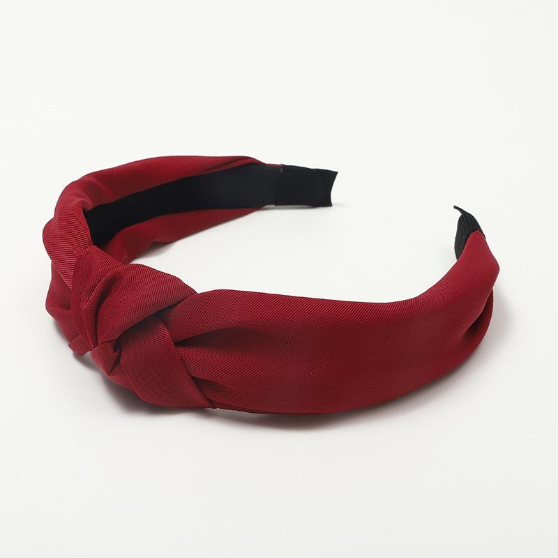Fascia in twill tinta unita con temperamento semplice, nodo a bordo largo, fermaglio a pressione da donna, fascia traspirante