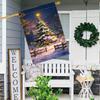 Double-Sided Christmas Tree Garden Flag , Durable Polyester, Perfect for Outdoor & Yard Decor