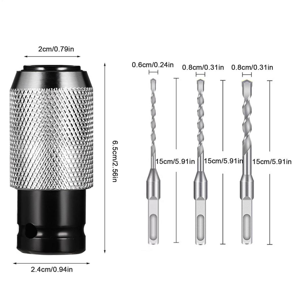 Power Rotary Hammers Adapter Tool Fast Release Converter Hammer Drill Bits For Men Women Professional Home Indoor Outdoor Repair