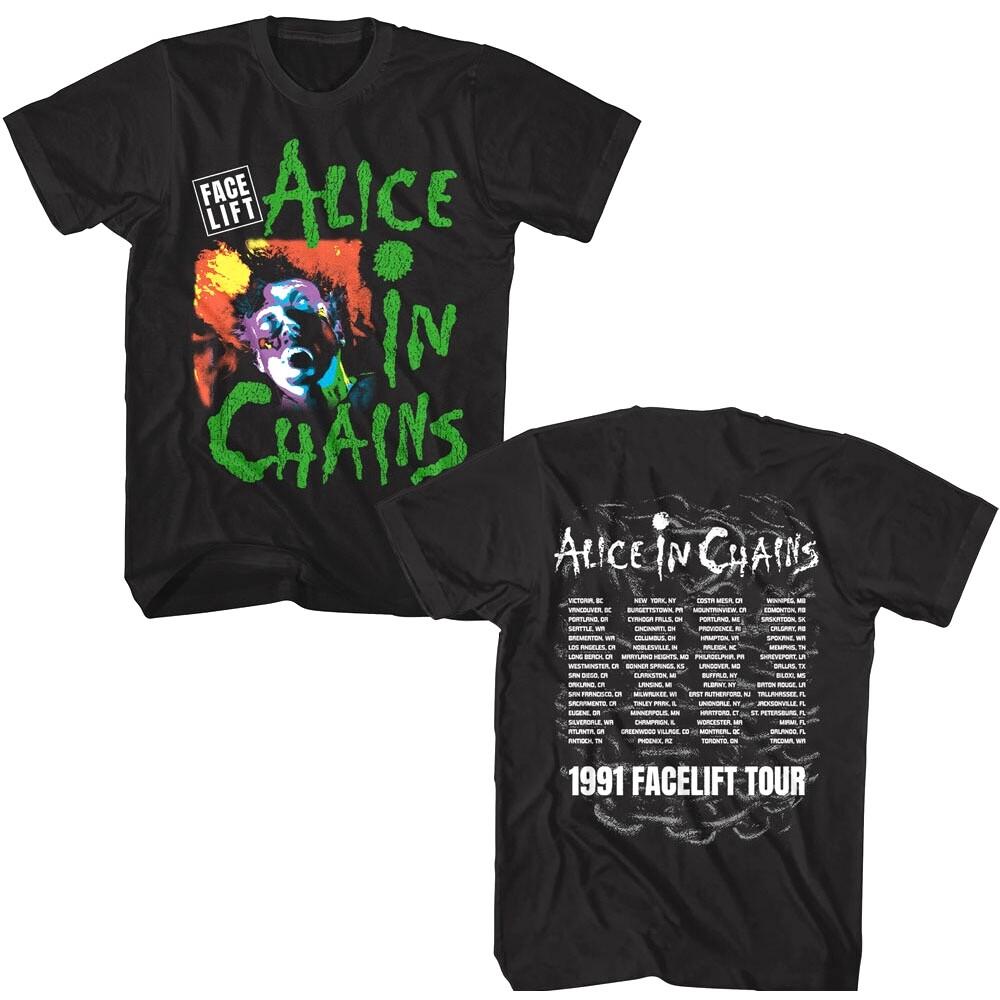 

Alice in Chains Face Lift Tour 1991 Men s T Shirt Rooster Alt Rock Album Metal L