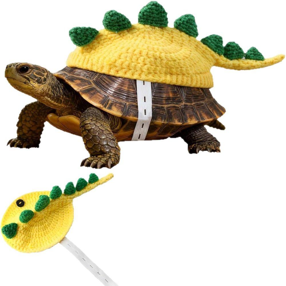 Adjustable Strap Turtle Shell Costume Knitted Fabric Pet Sweater Reptile Costume Halloween Theme