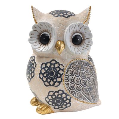 Owl Figurine, Garden Object, Feng Shui, Good Luck, Lucky Charm, Cute Owl Decor, Energetic Owl, Gift (Set of 1)